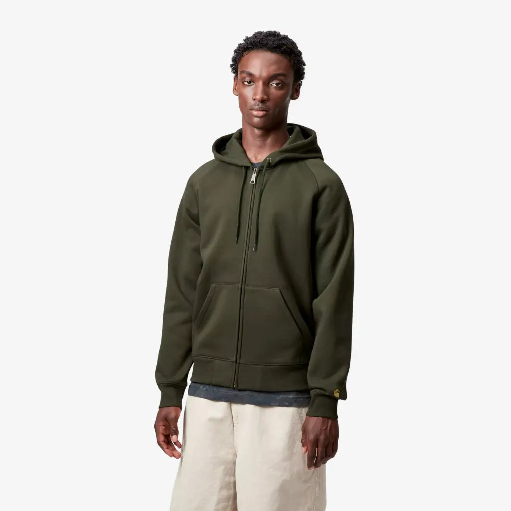 CARHARTT WIP -  HOODIE CHASE JACKET - OLIVE -  Klubb