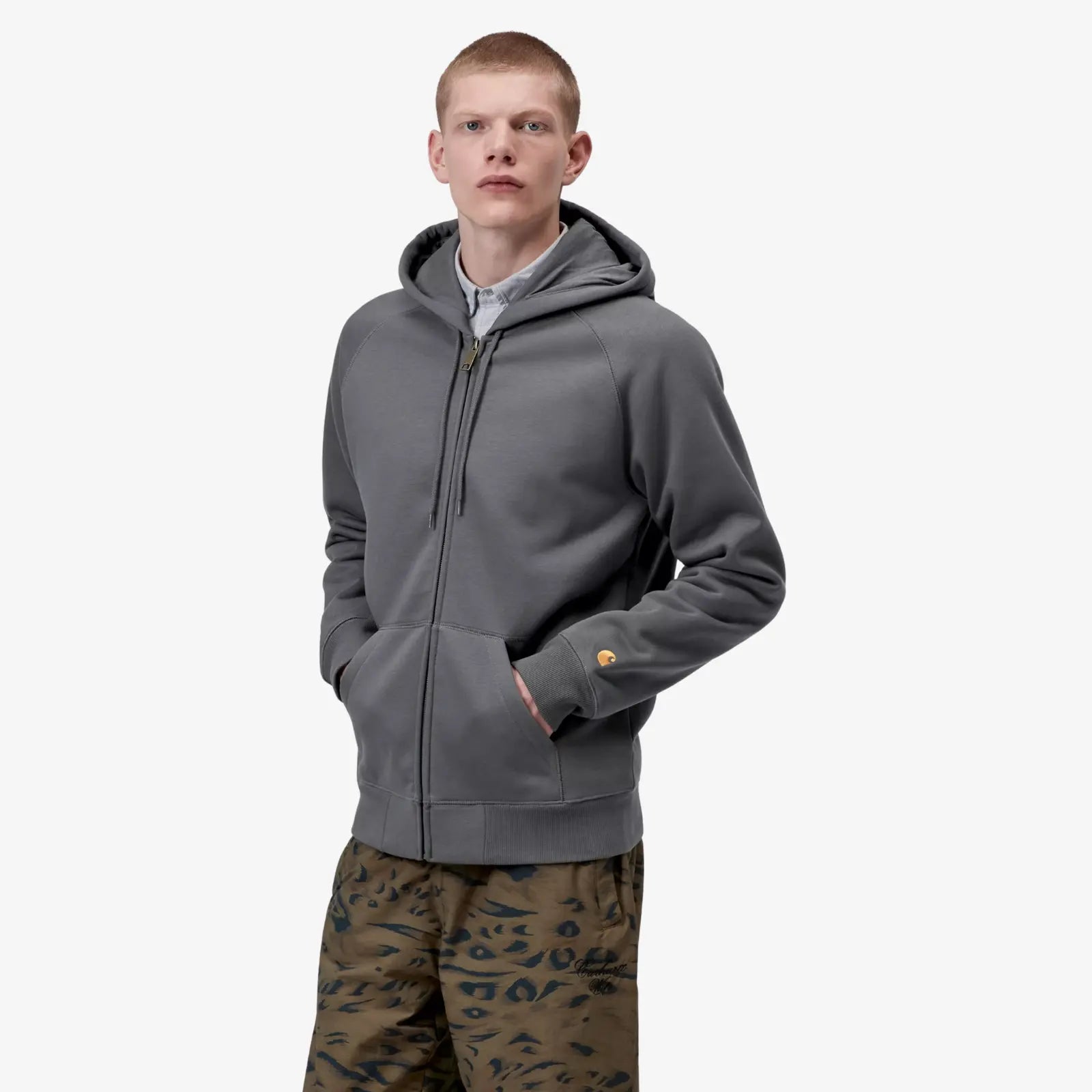 Hoodie Chase Jacket Carhartt WIP Styx - détail poche kangourou