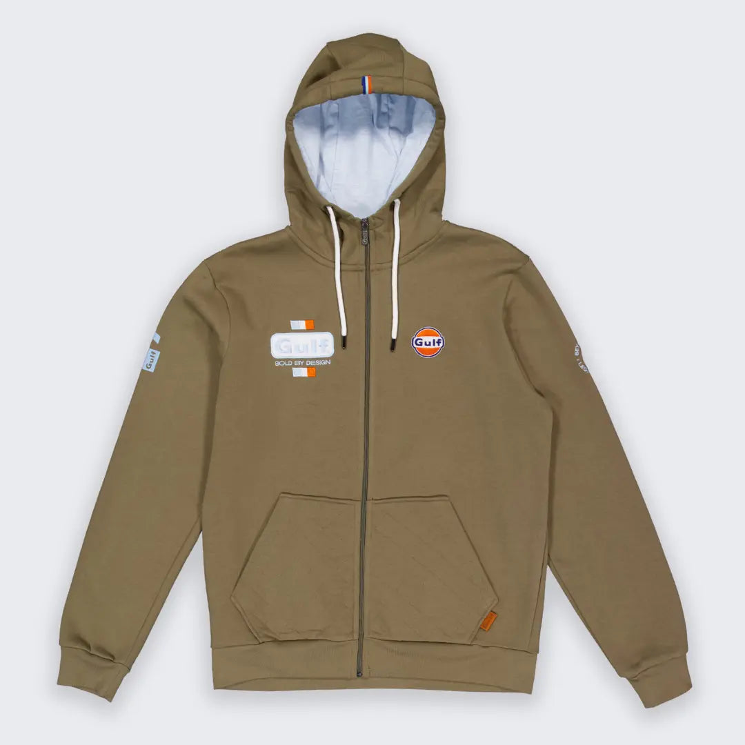 HOODIE GULF BOLD FULL ZIP - KAKI