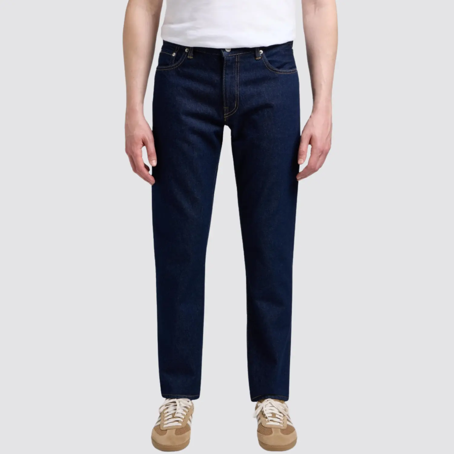 JEAN RAGULAR TAPERED - BLUE RINSED