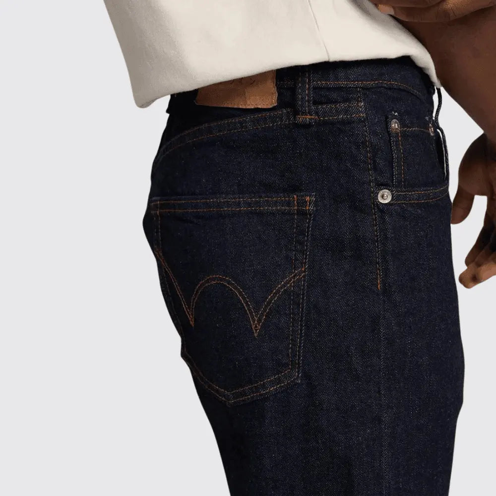 SLIM TAPERED BLUE RINSED JEANS 