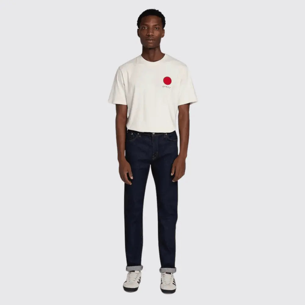SLIM TAPERED BLUE RINSED JEANS 
