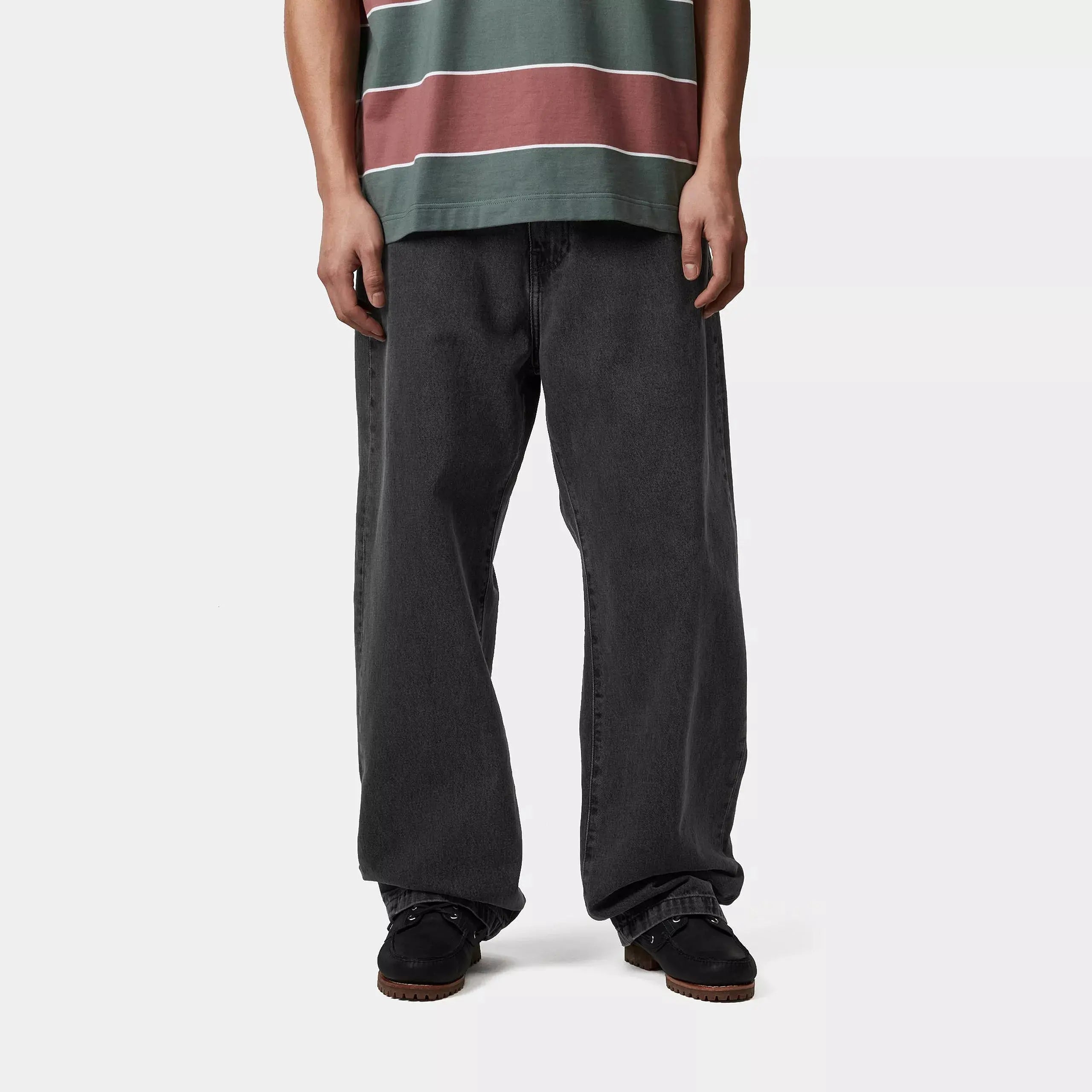 CARHARTT WIP -  LANDON PANT BLACK HEAVY STONE WASH -  Klubb