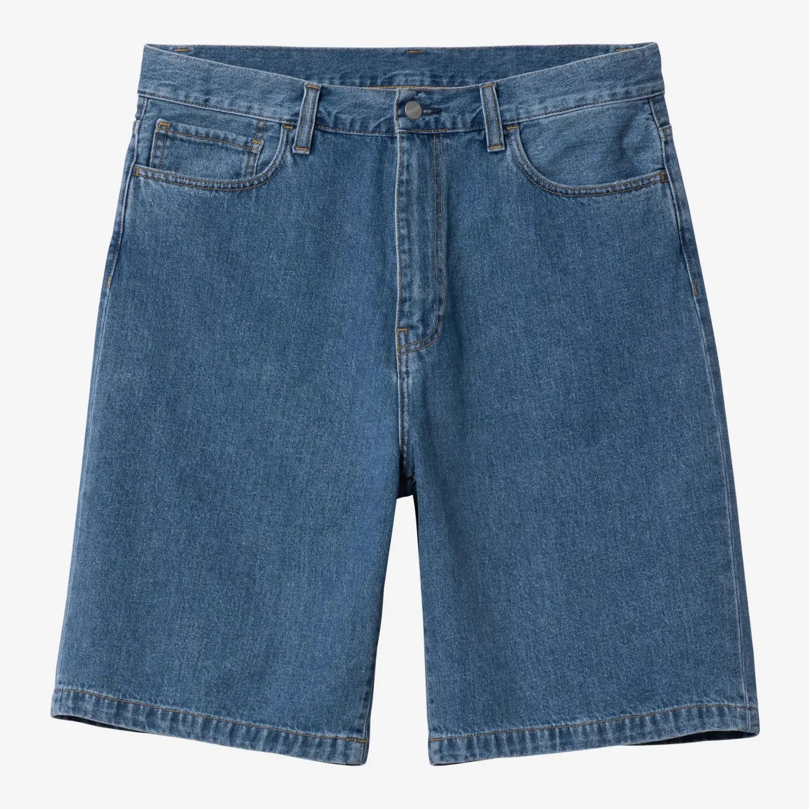Short Landon Carhartt WIP denim épais Blue Heavy Stone Washed - vue avant