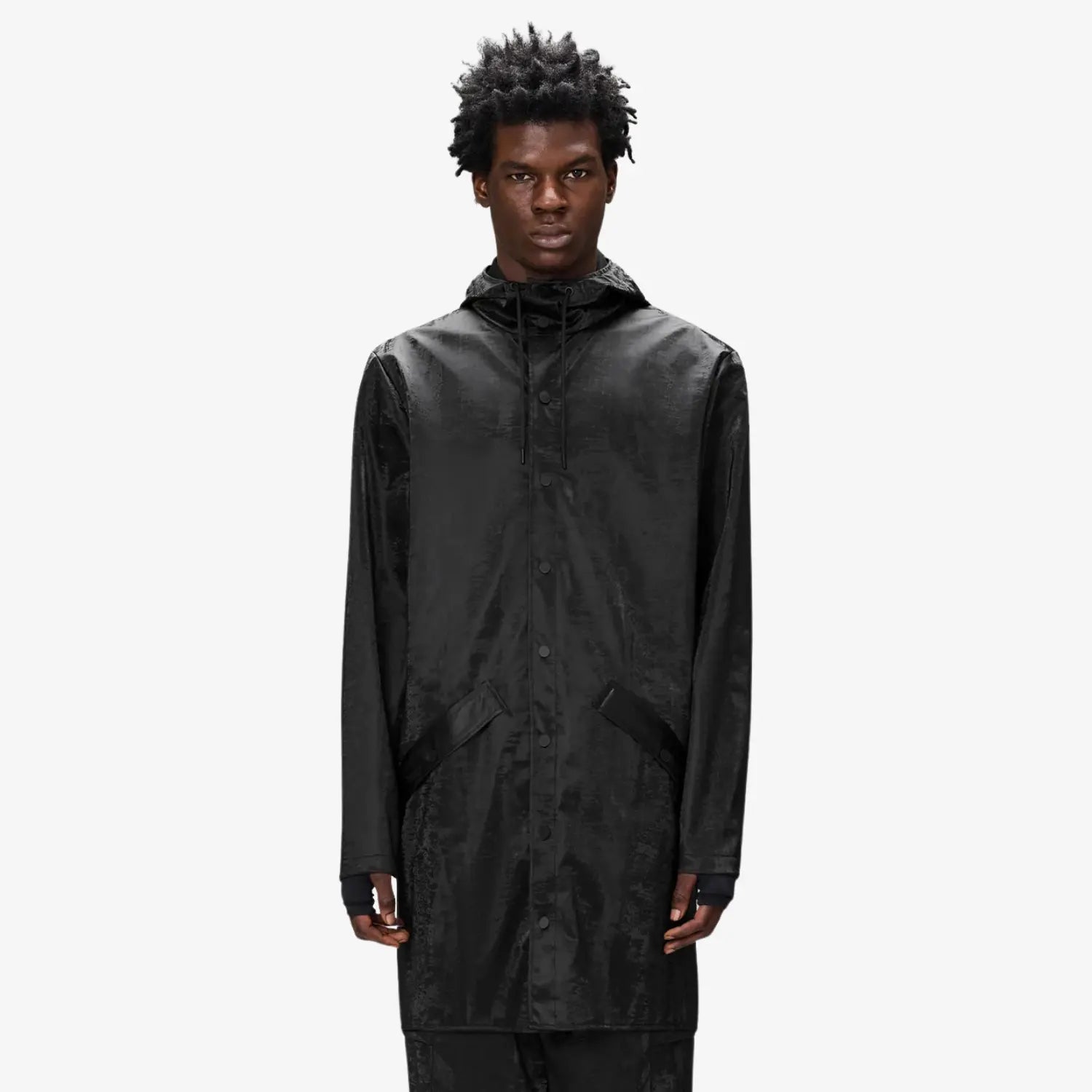 RAINS -  LONG JACKET COAL -  Klubb