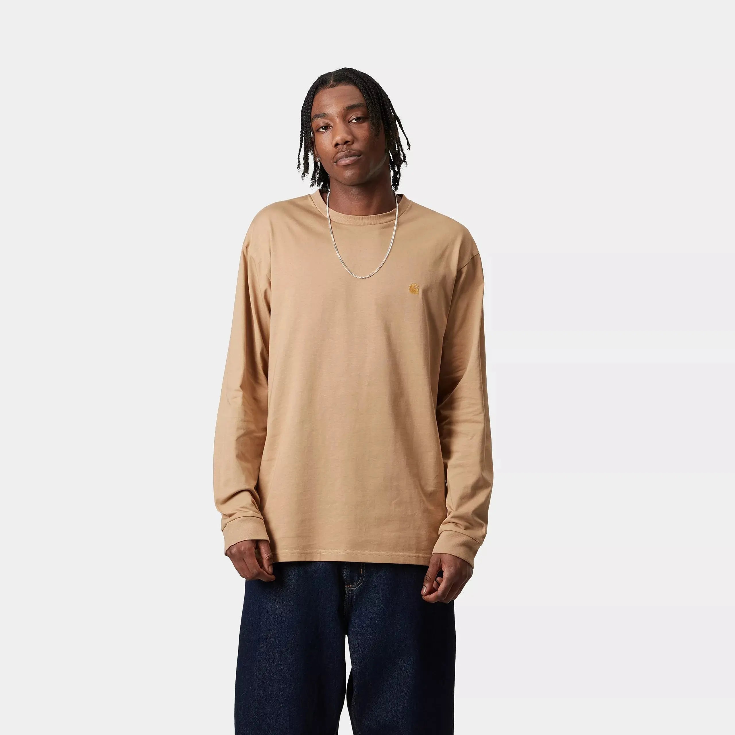 MANCHES LONGUES CHASE - DUSTY H BROWN CARHARTT WIP -  Klubb