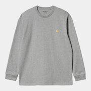 MANCHES LONGUES CHASE - GREY HEATHER CARHARTT WIP -  Klubb