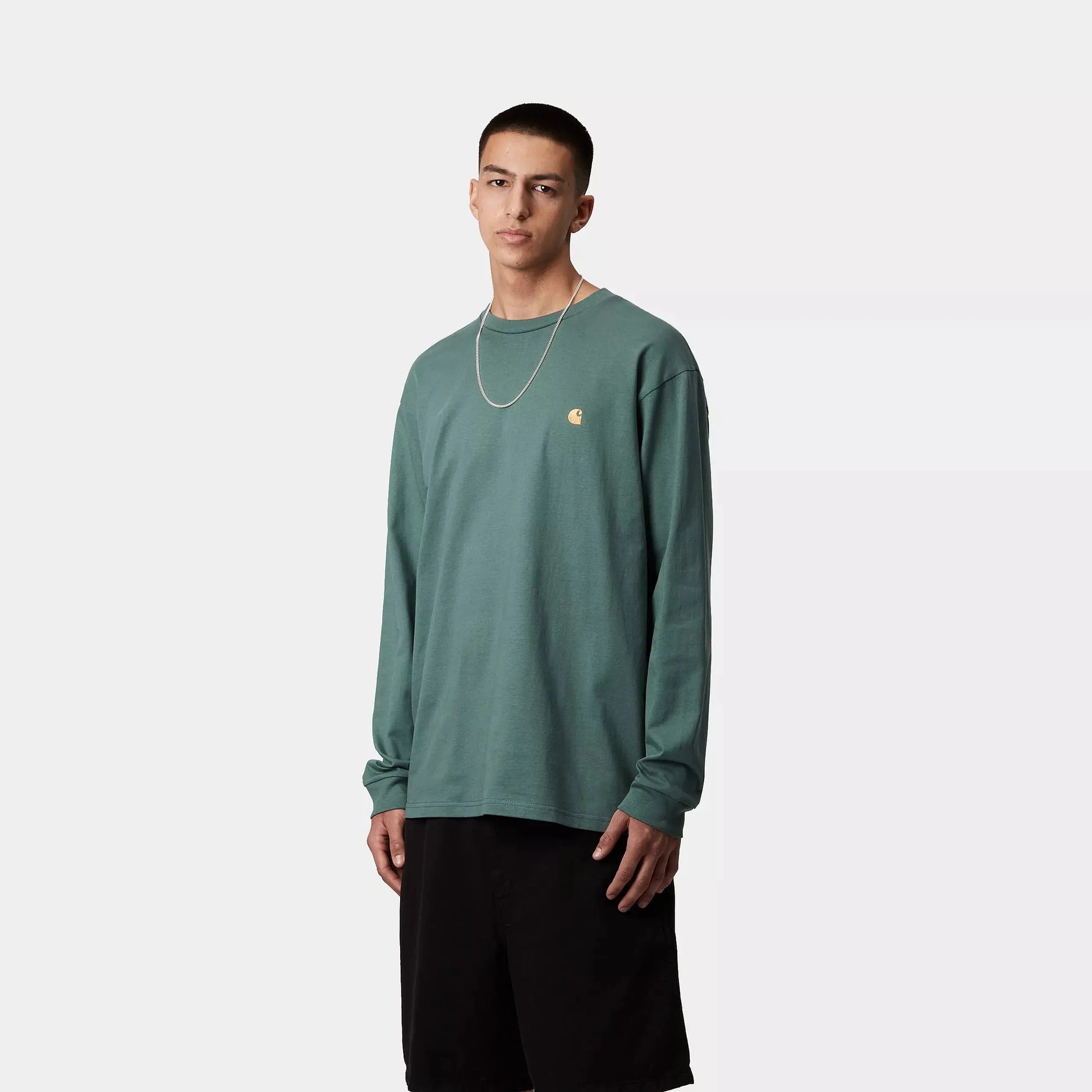 MANCHES LONGUES CHASE - SILVER PINE CARHARTT WIP -  Klubb