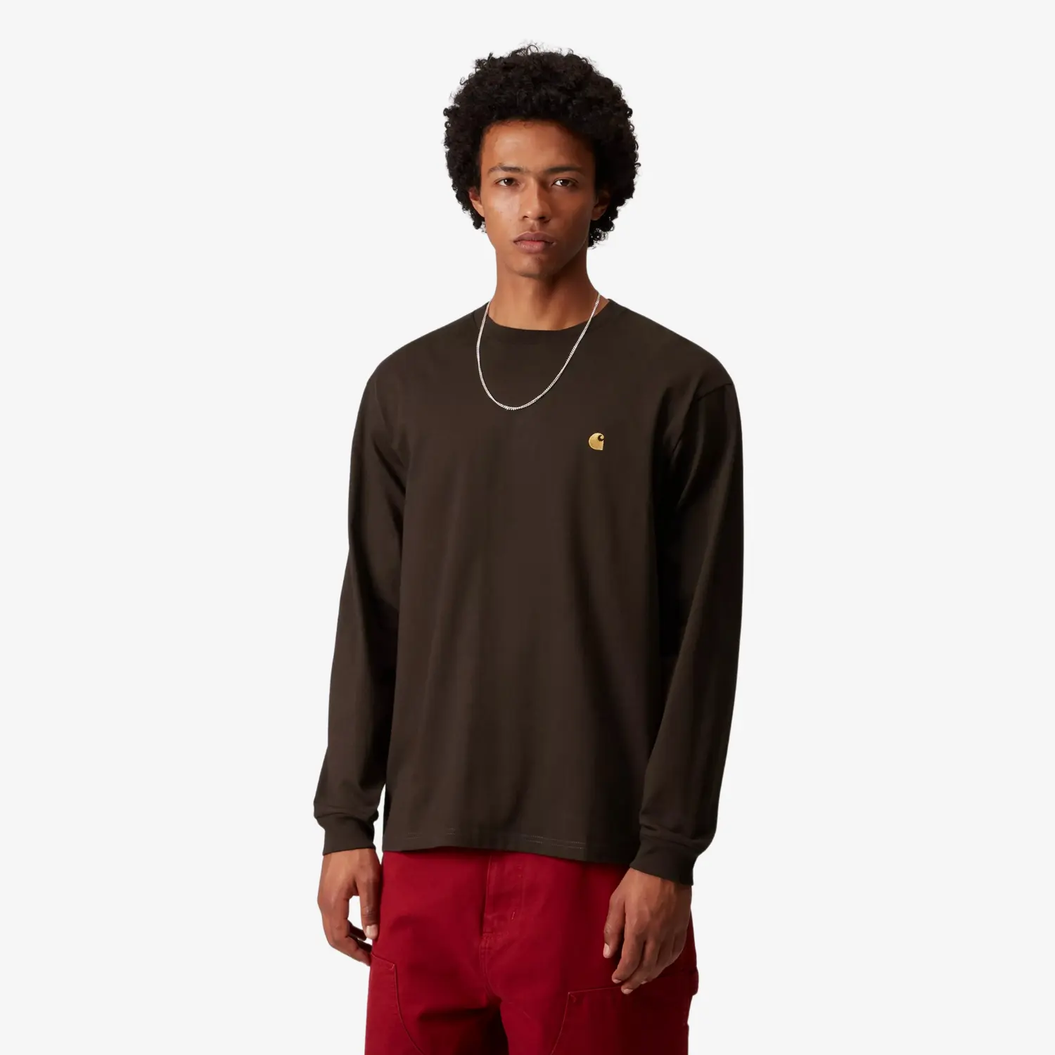 CARHARTT WIP -  MANCHES LONGUES CHASE - TOBACCO -  Klubb