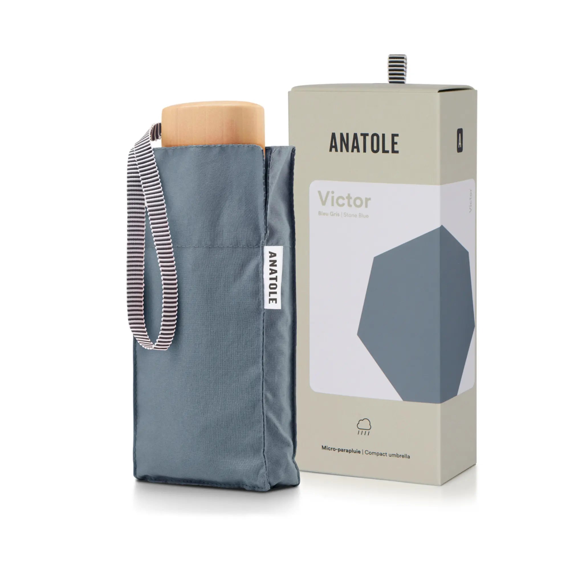 MINI PARAPLUIE - BLEU GRIS - VICTOR