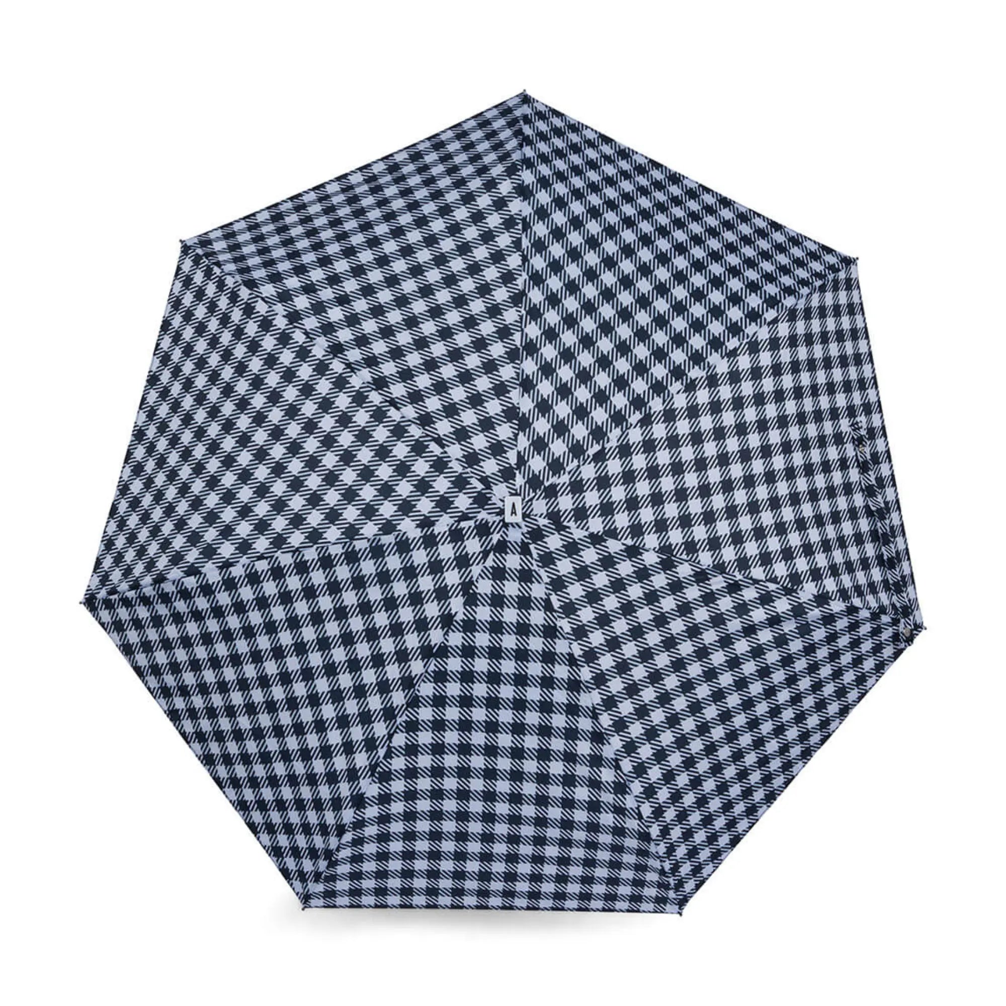 MINI PARAPLUIE - CARREAUX VICHY NOIR - KENSINGTON