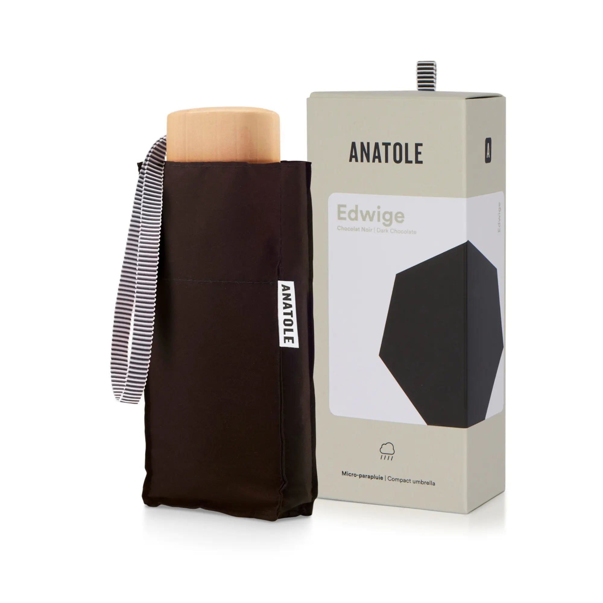 MINI PARAPLUIE - CHOCOLAT NOIR - EDWIGE