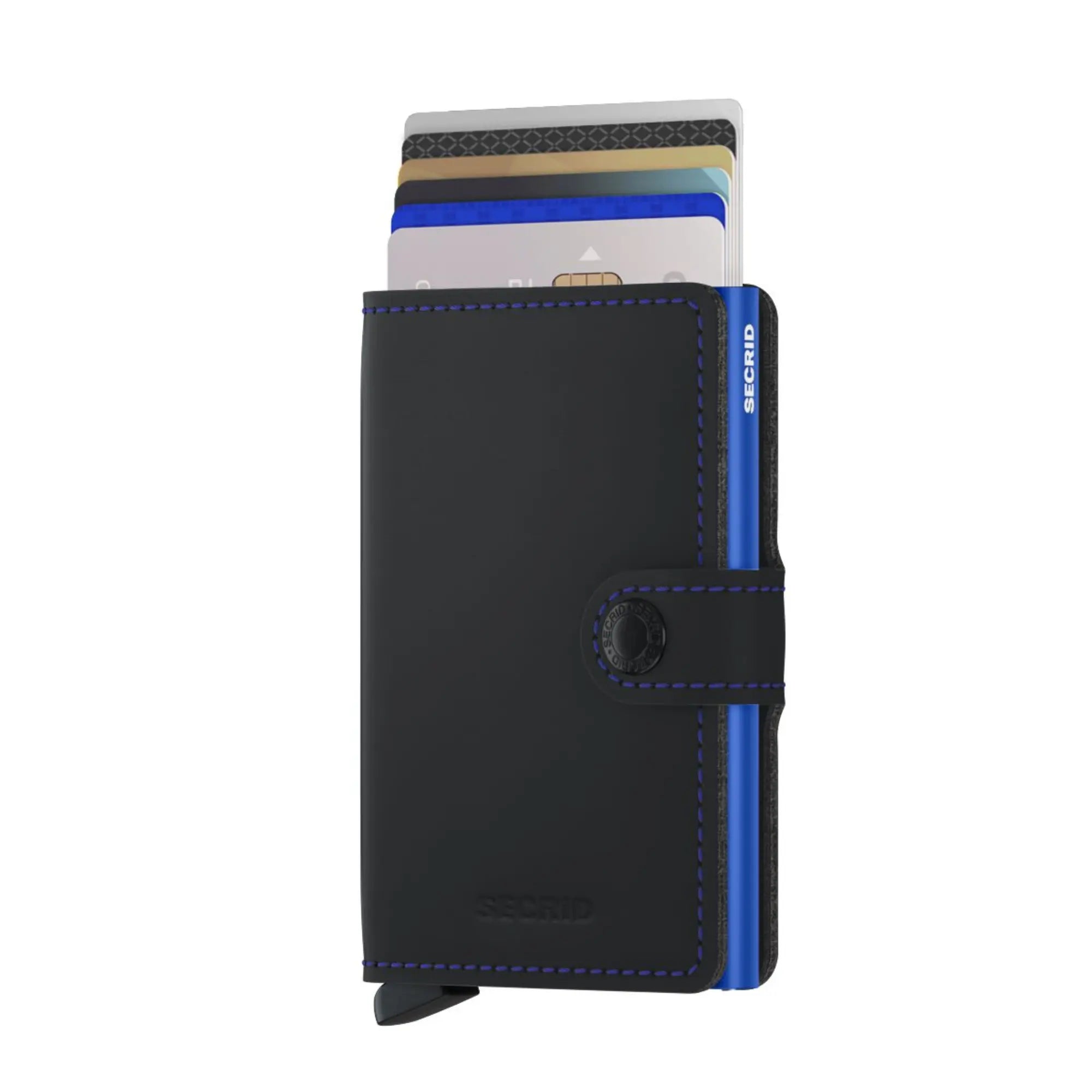 MINIWALLET - MATTE BLACK & BLUE