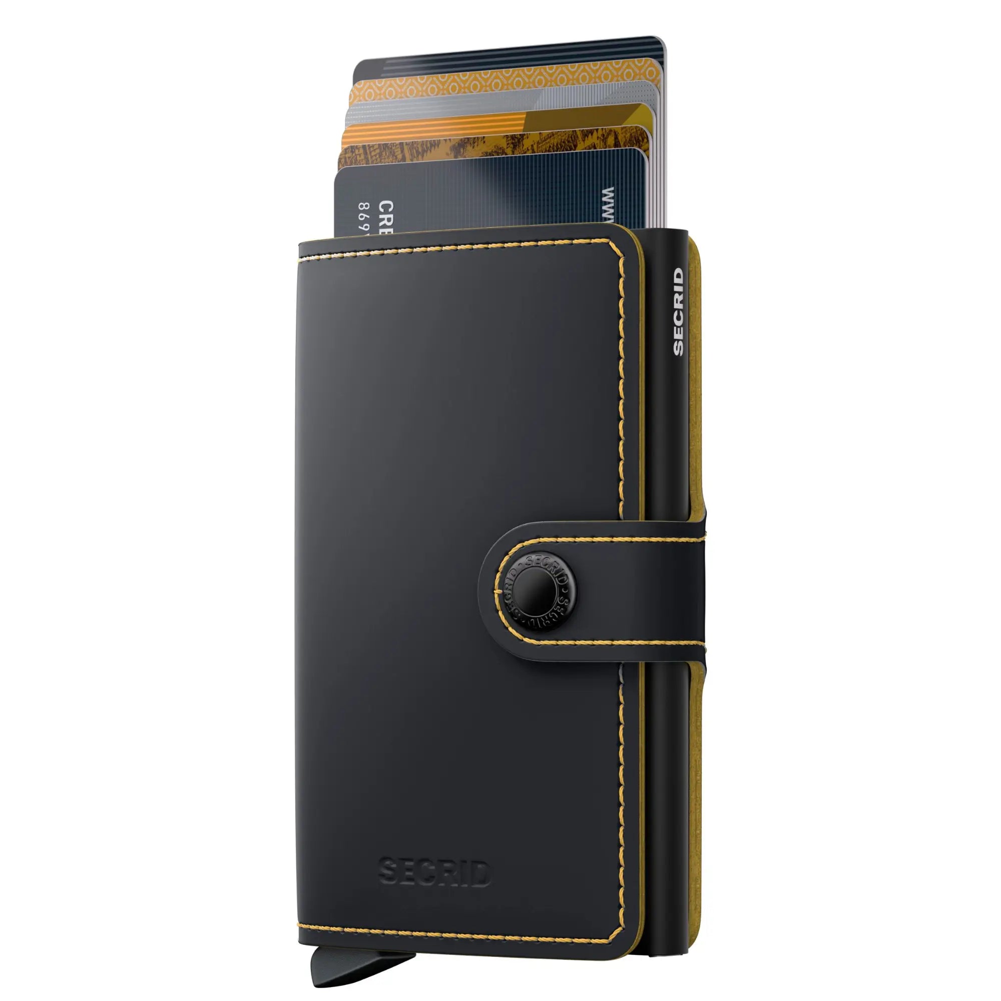MINIWALLET - MATTE BLACK & OCHRE