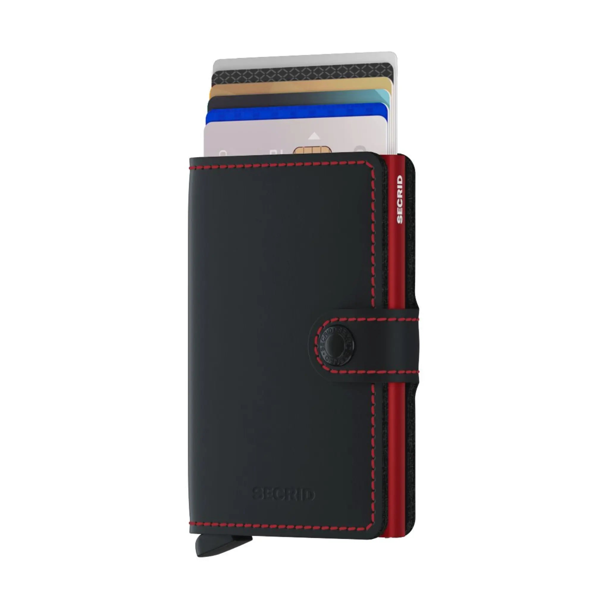 MINIWALLET - MATTE BLACK & RED