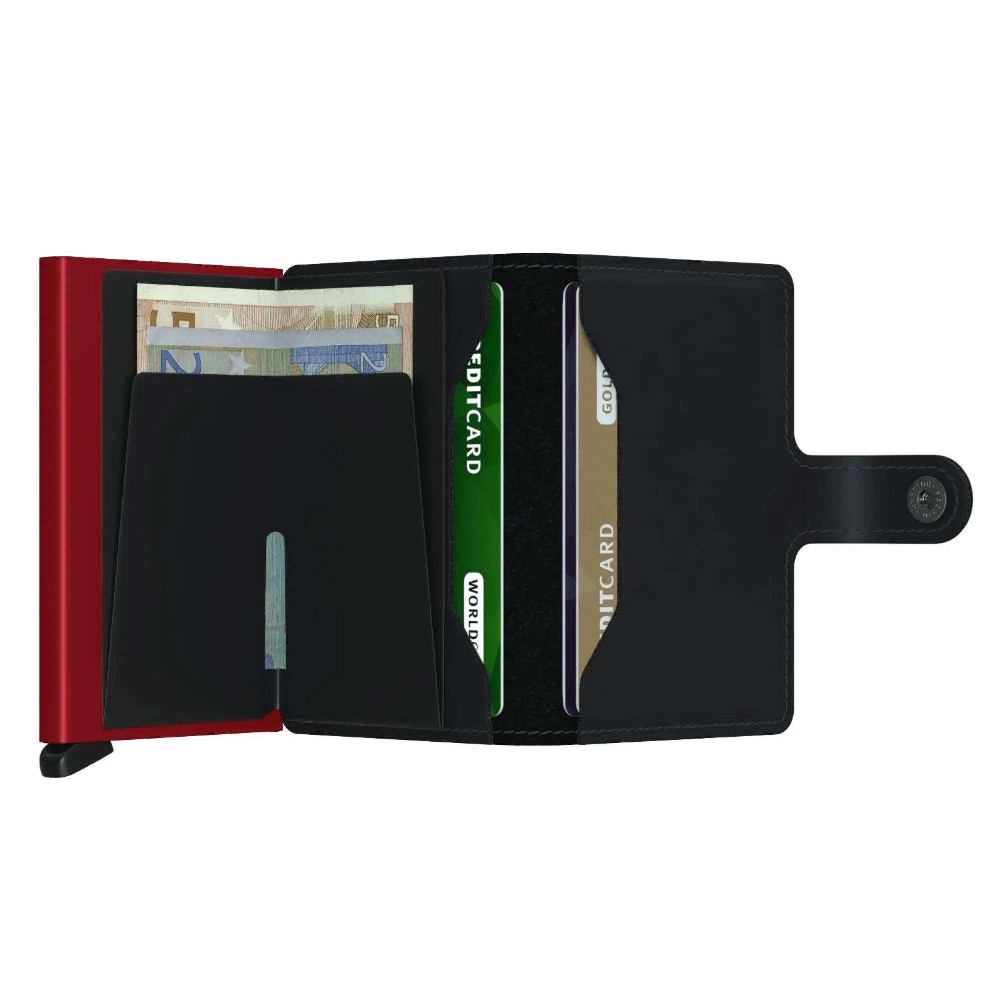 MINIWALLET - MATTE BLACK & RED