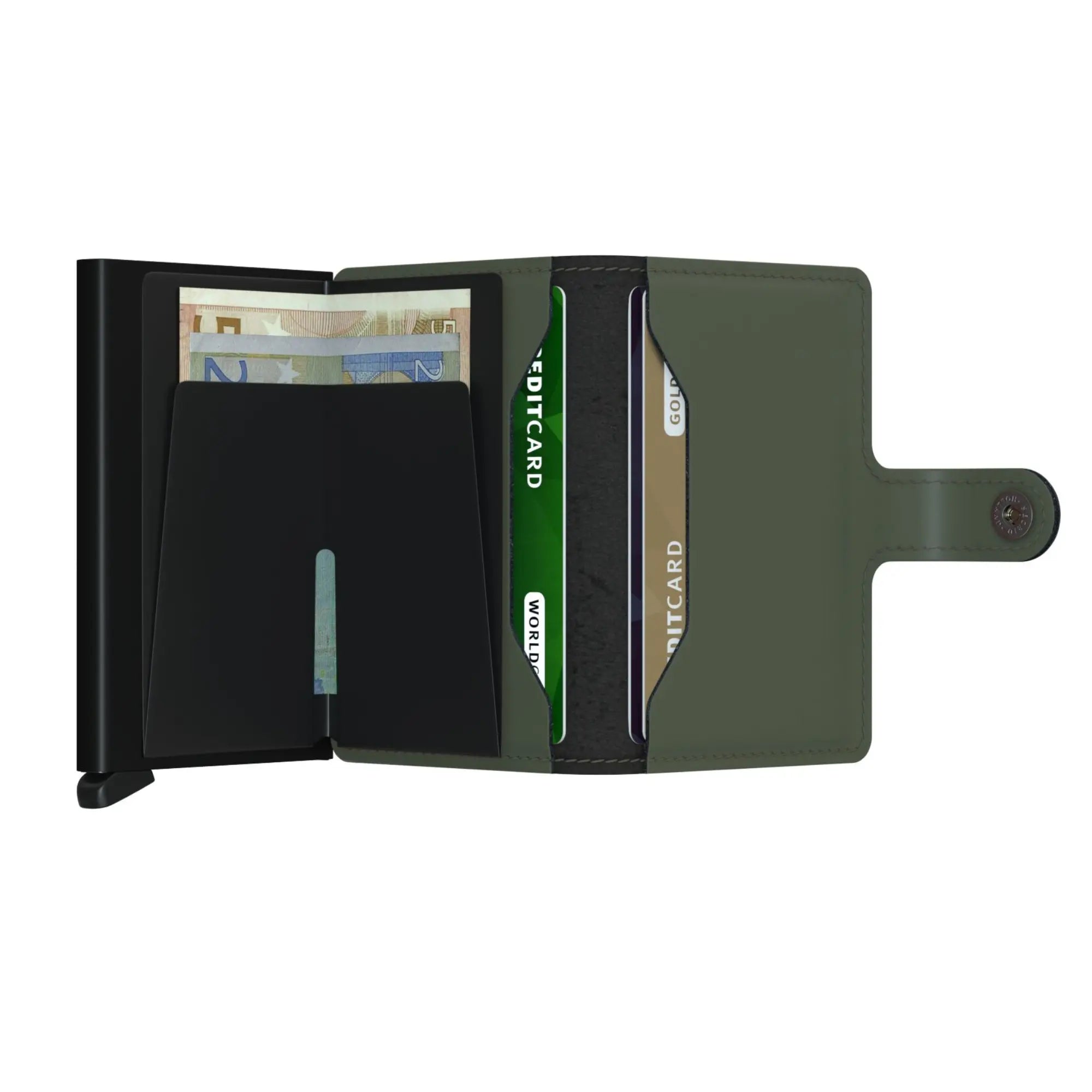 MINIWALLET - MATTE GREEN & BLACK