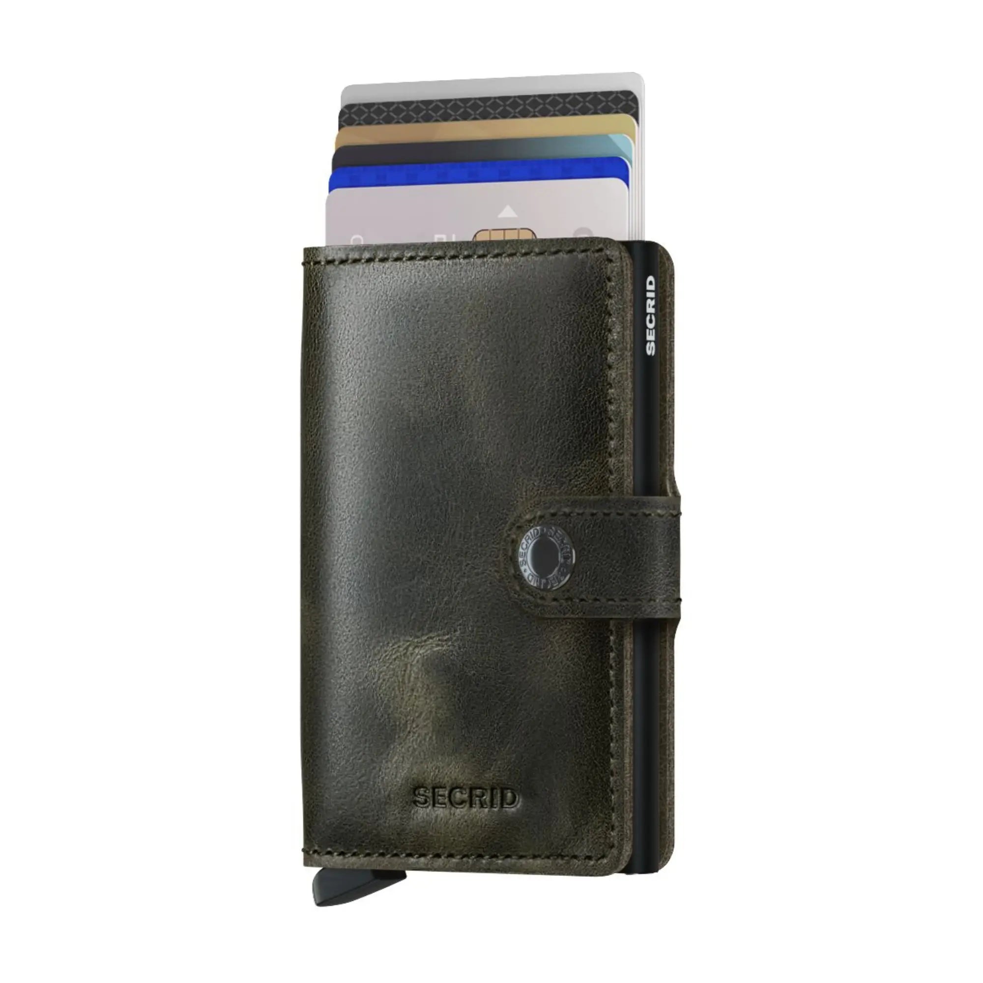 MINIWALLET - VINTAGE OLIVE & BLACK