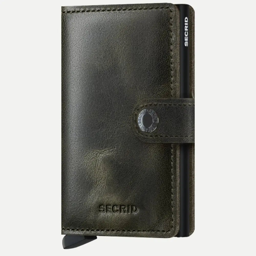 Miniwallet - Vintage Olive et Black - Secrid