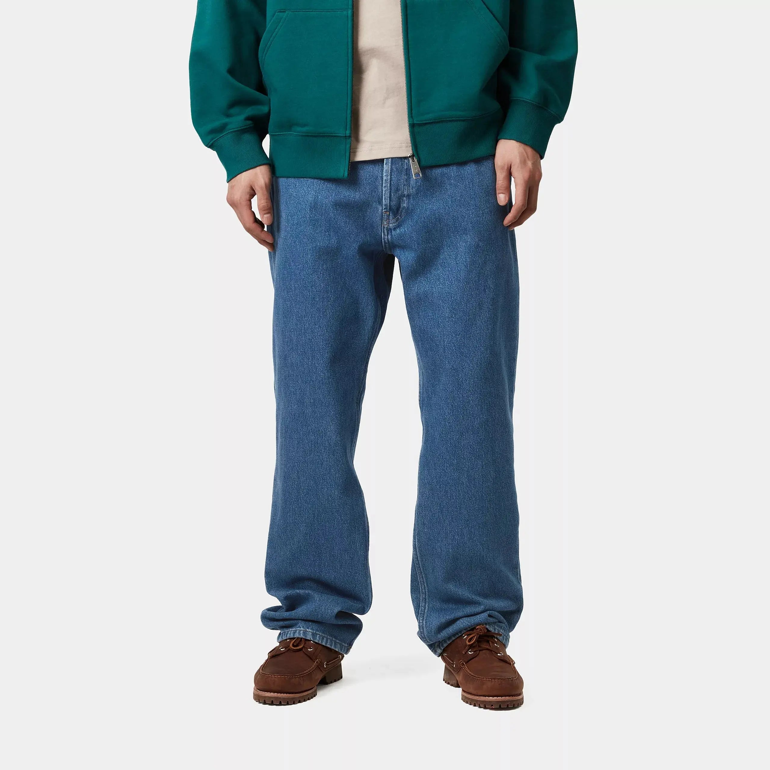 NOLAN PANT - BLUE HEAVY STONE WASH CARHARTT WIP -  Klubb