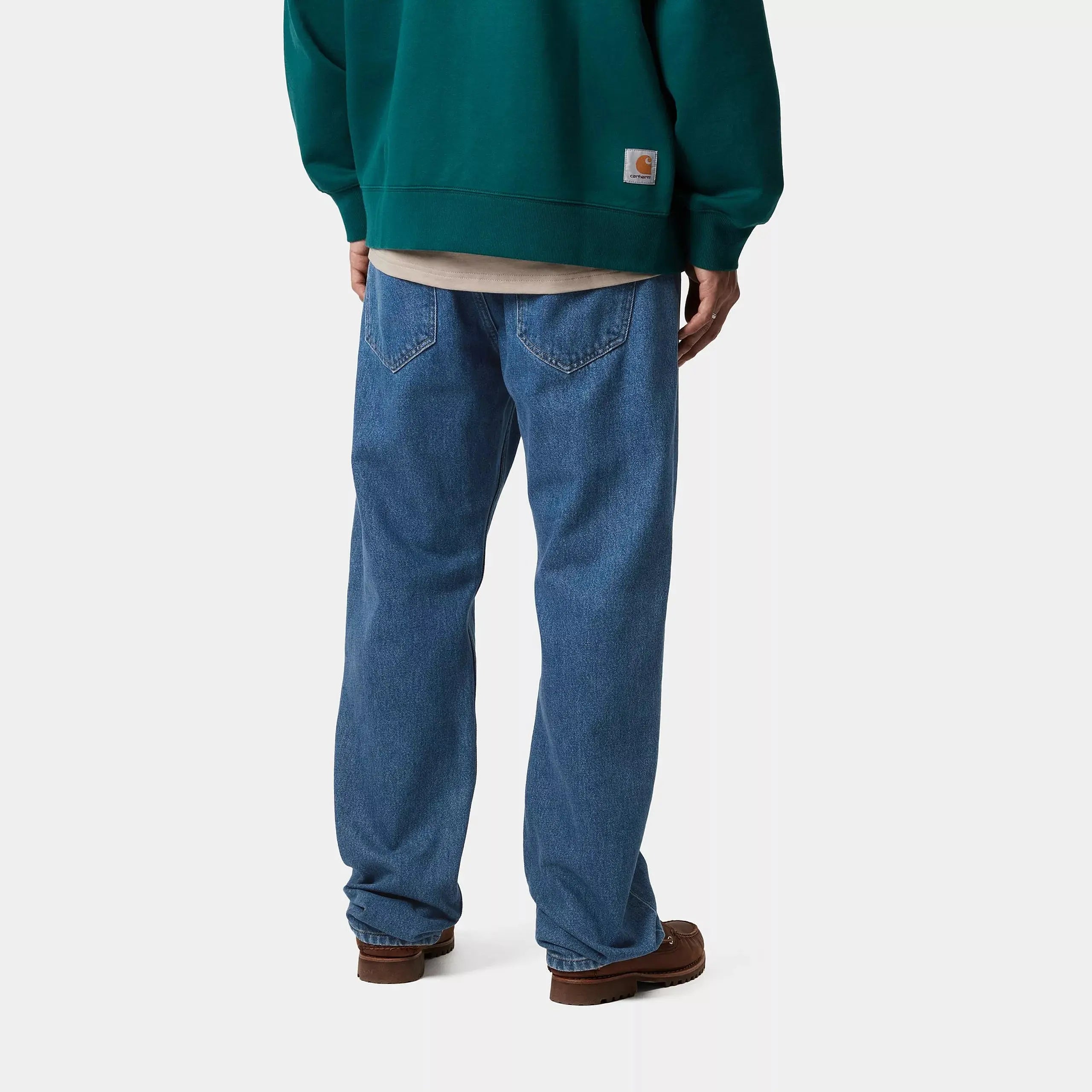 NOLAN PANT - BLUE HEAVY STONE WASH CARHARTT WIP -  Klubb