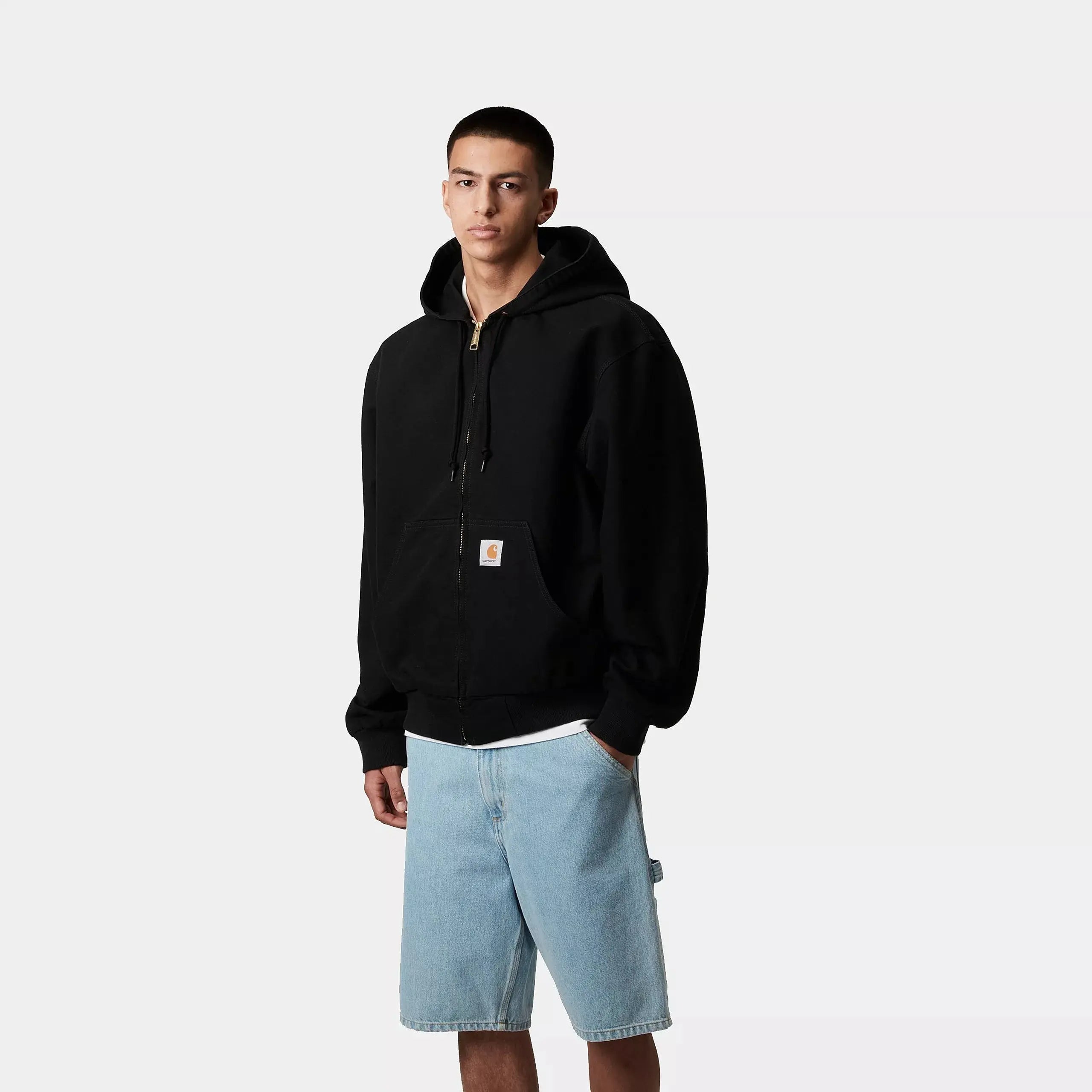OG ACTIVE JACKET BLACK RINSED CARHARTT WIP -  Klubb