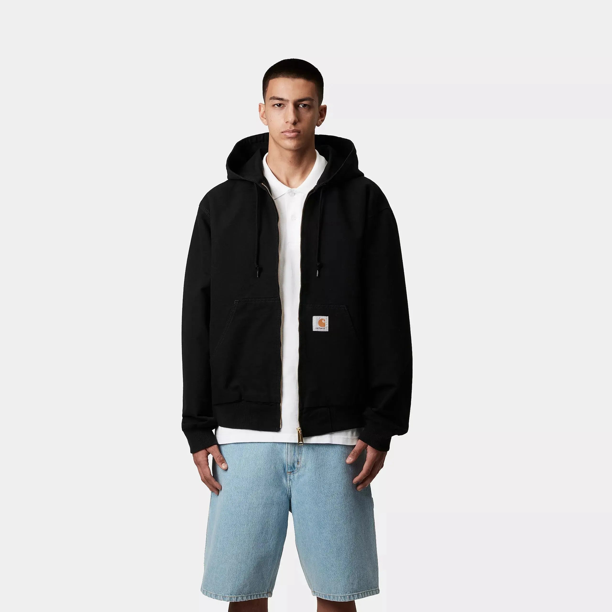 OG ACTIVE JACKET BLACK RINSED CARHARTT WIP -  Klubb