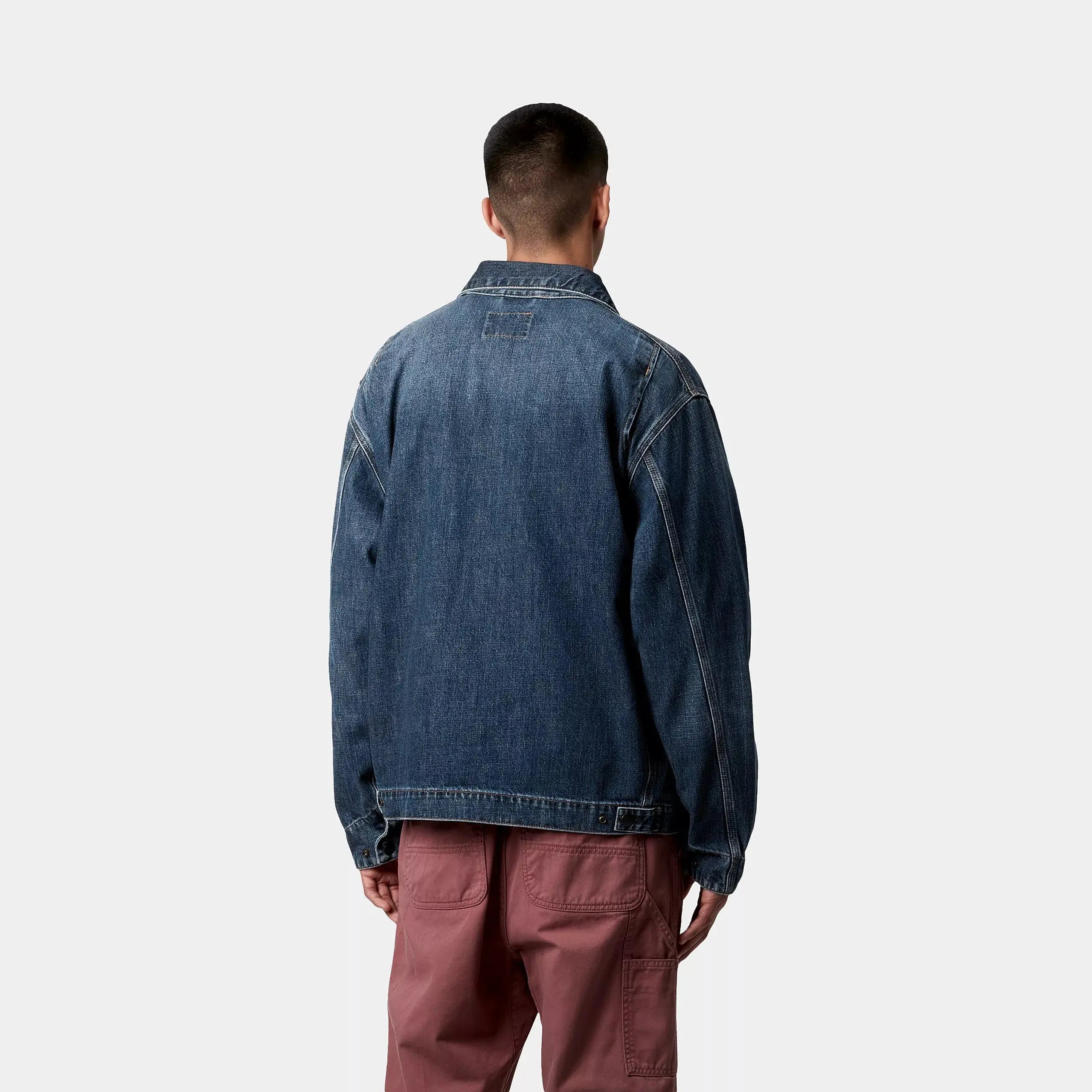 OG DETROIT JACKET - BLUE DARK USED WASH CARHARTT WIP -  Klubb