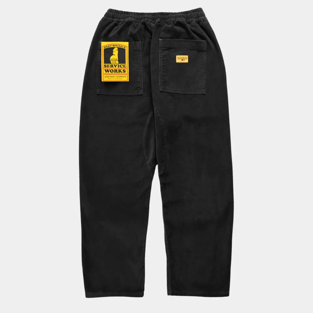 PANTALON CHEF VELOURS - NOIR SERVICE WORKS -  Klubb