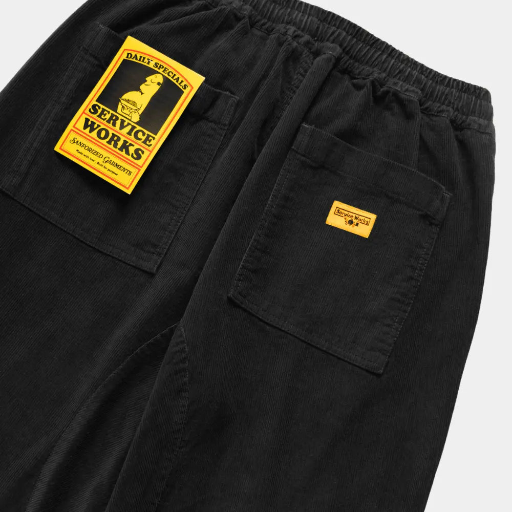 PANTALON CHEF VELOURS - NOIR SERVICE WORKS -  Klubb