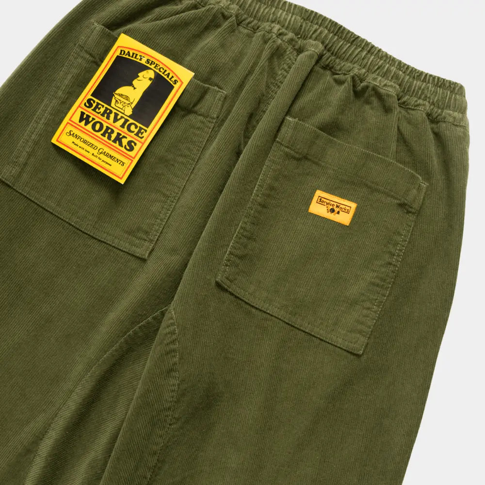 PANTALON CHEF VELOURS - VERT SERVICE WORKS -  Klubb