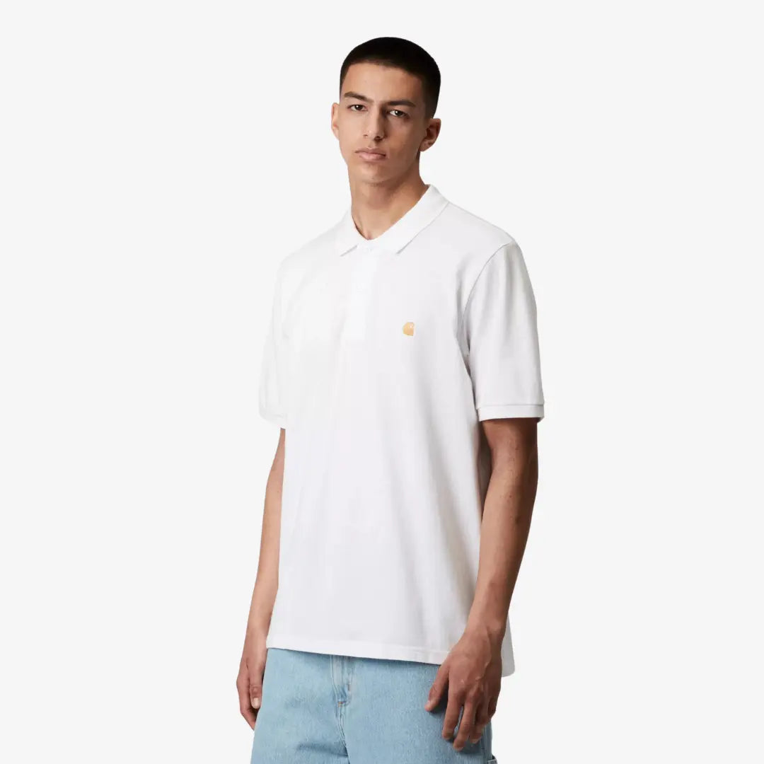 Polo Chase - Blanc - Carhartt WIP - détail 3