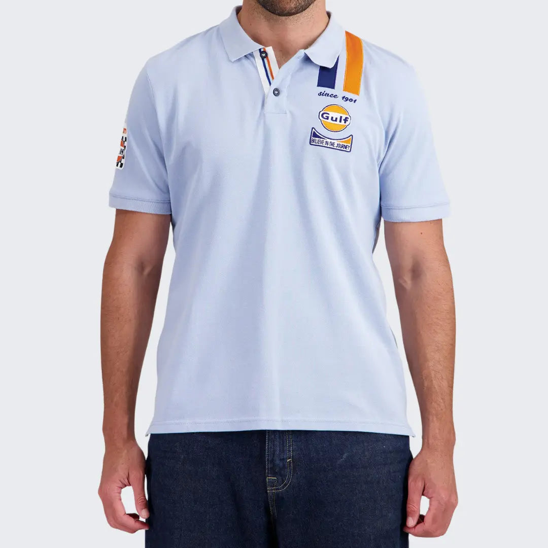 Polo Gulf Legend - Bleu Ciel - Gulf - détail 2