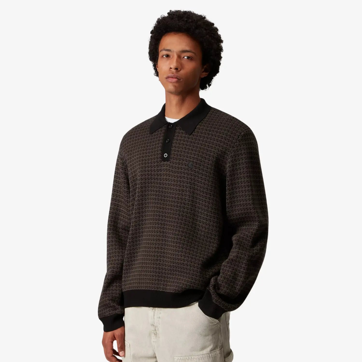 CARHARTT WIP -  POLO LOWIS - HOUNDSTOOTH VITOLA -  Klubb