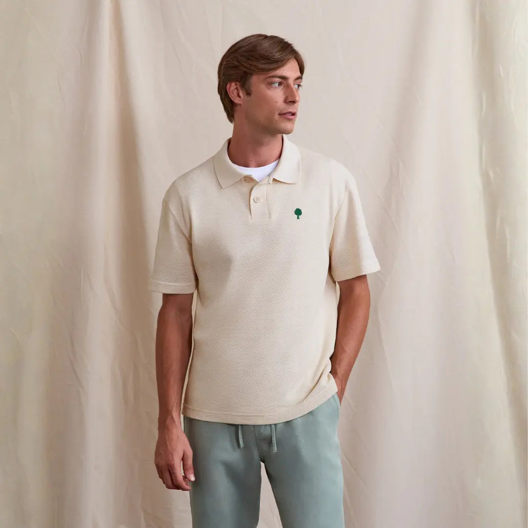 Polo Montge - Écru - Faguo - détail 2