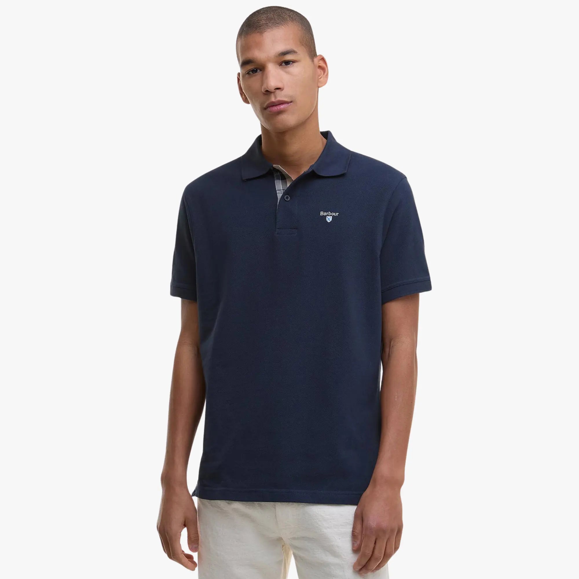 POLO PIQUÉ TARTAN - NAVY