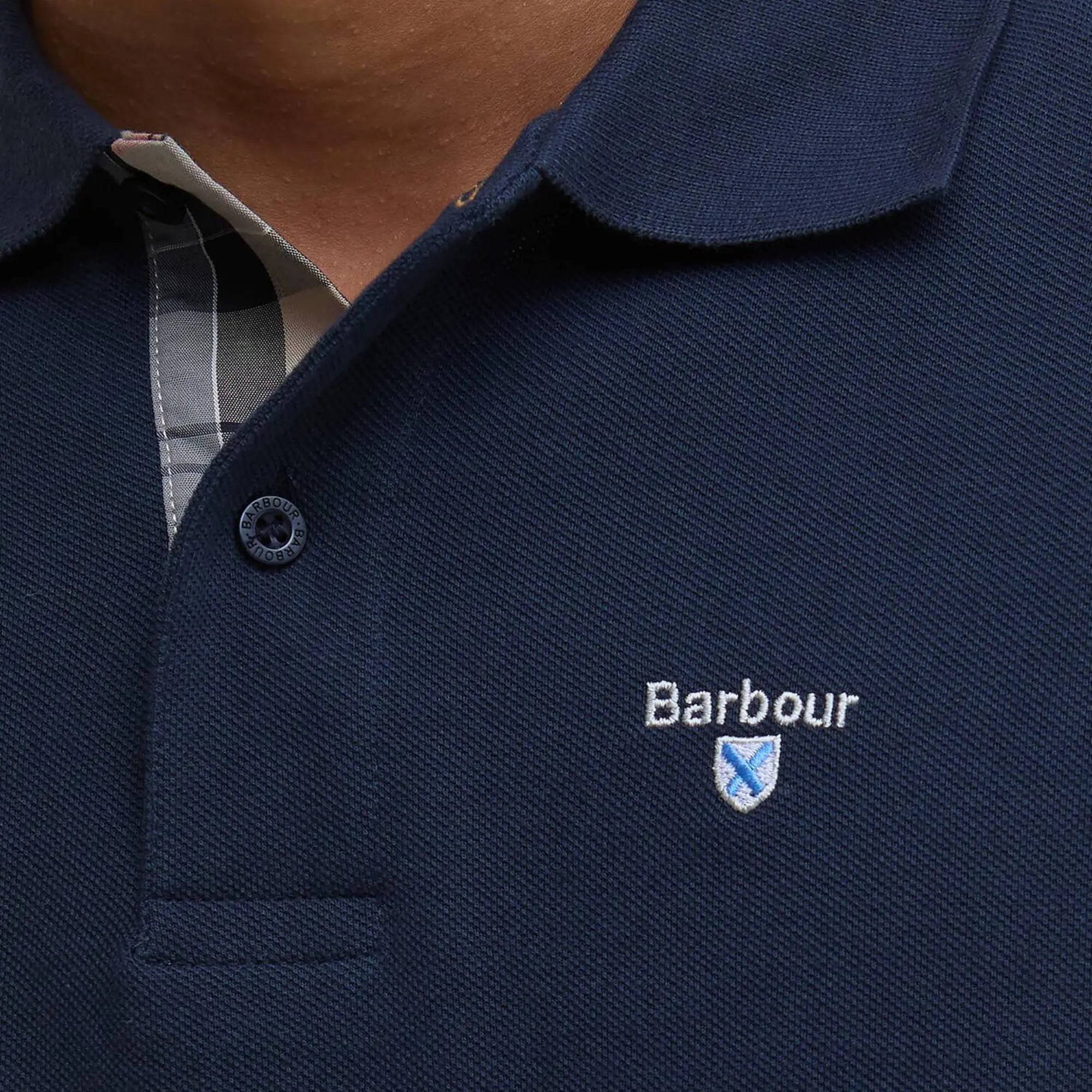 POLO PIQUÉ TARTAN - NAVY