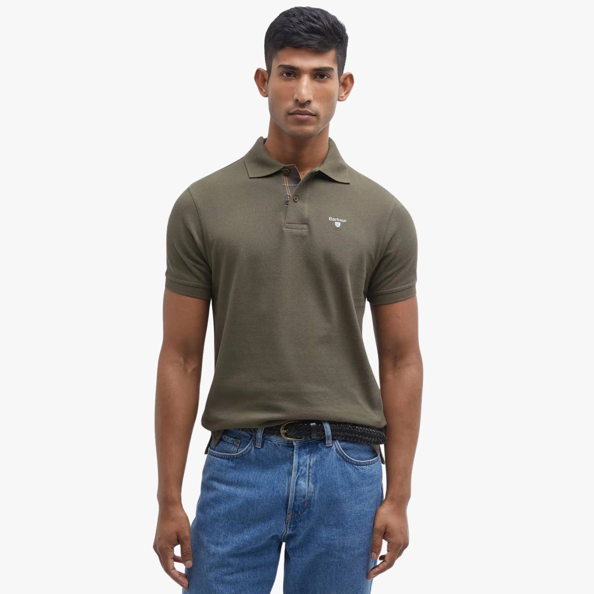 POLO PIQUÉ TARTAN - OLIVE