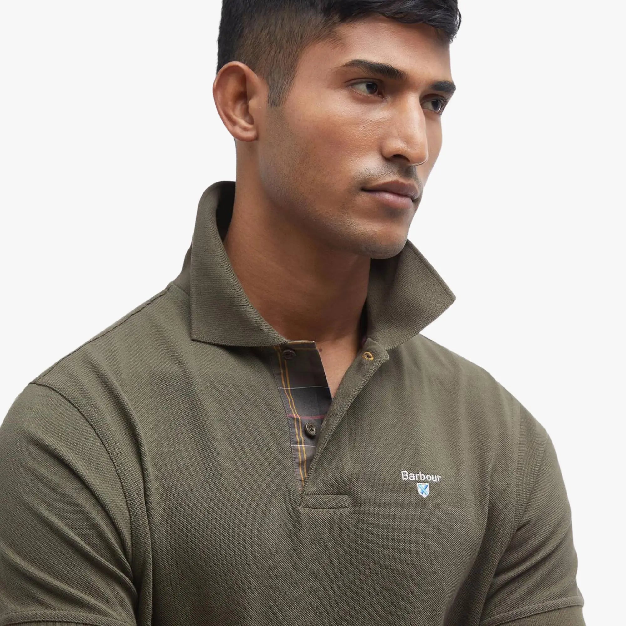 POLO PIQUÉ TARTAN - OLIVE
