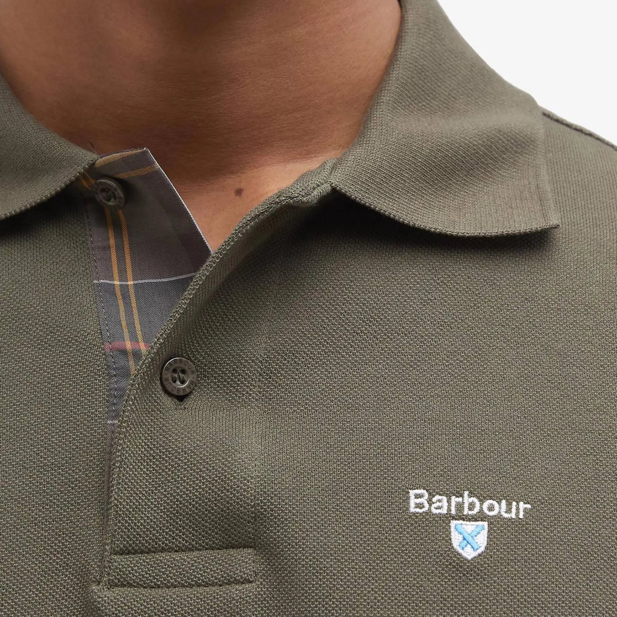 POLO PIQUÉ TARTAN - OLIVE