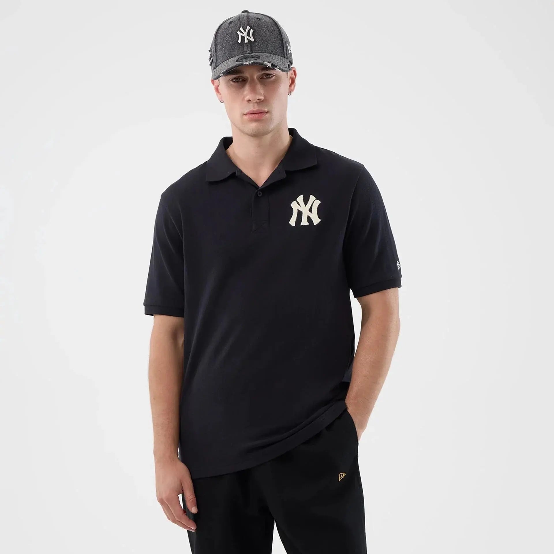 Polo Rib New York Yankees - Marine