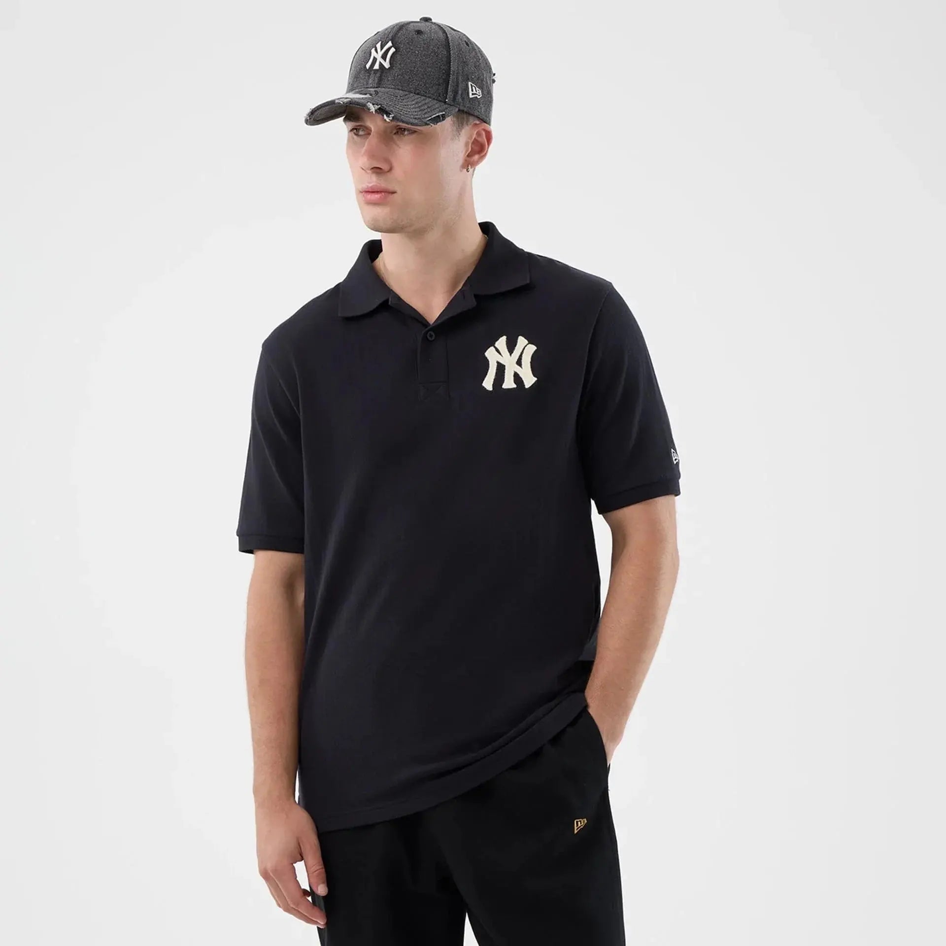 Polo Rib New York Yankees - Marine