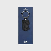 PORTE-CLES CUIR NOIR LOGO