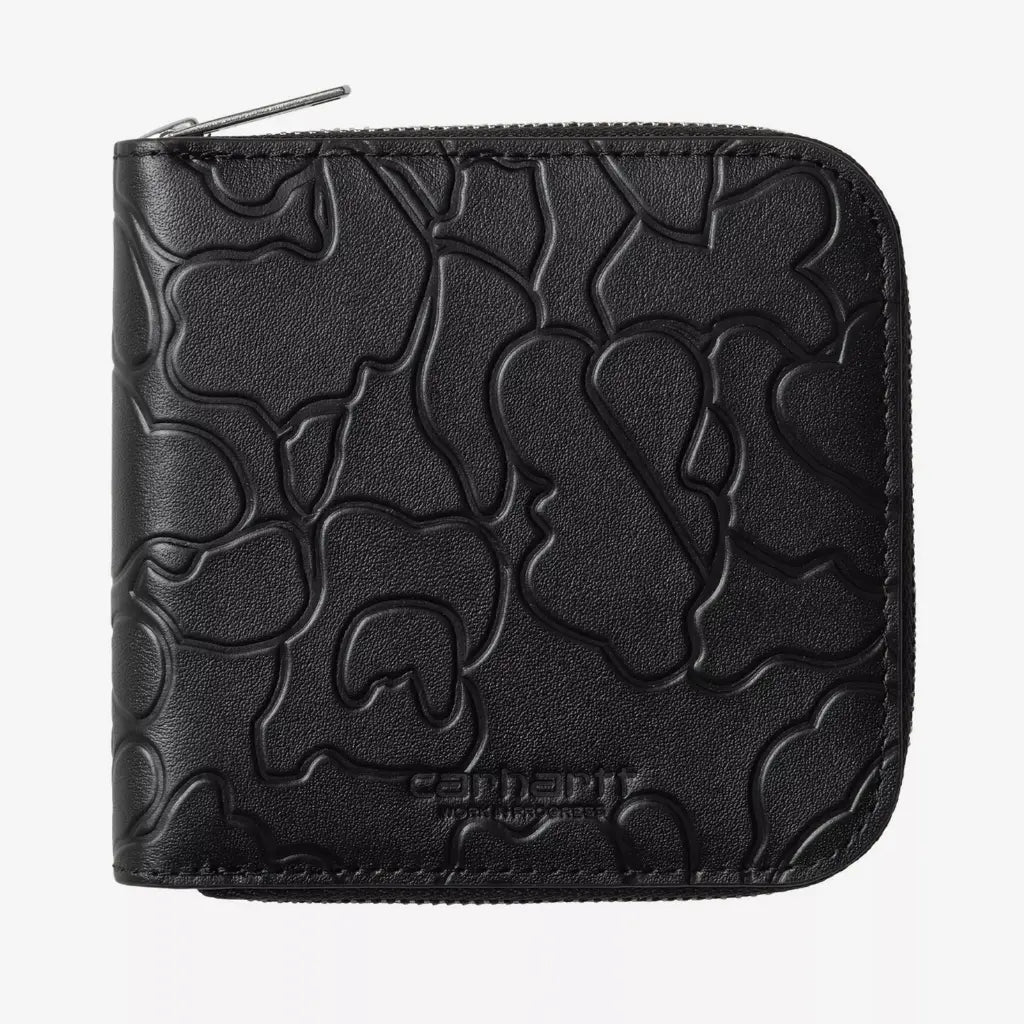 CARHARTT WIP -  PORTEFEUILLE CAMO DUCK BLACK & BLACK -  Klubb