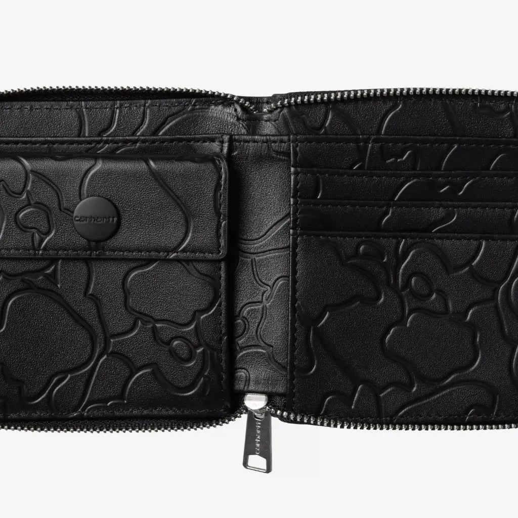 CARHARTT WIP -  PORTEFEUILLE CAMO DUCK BLACK & BLACK -  Klubb