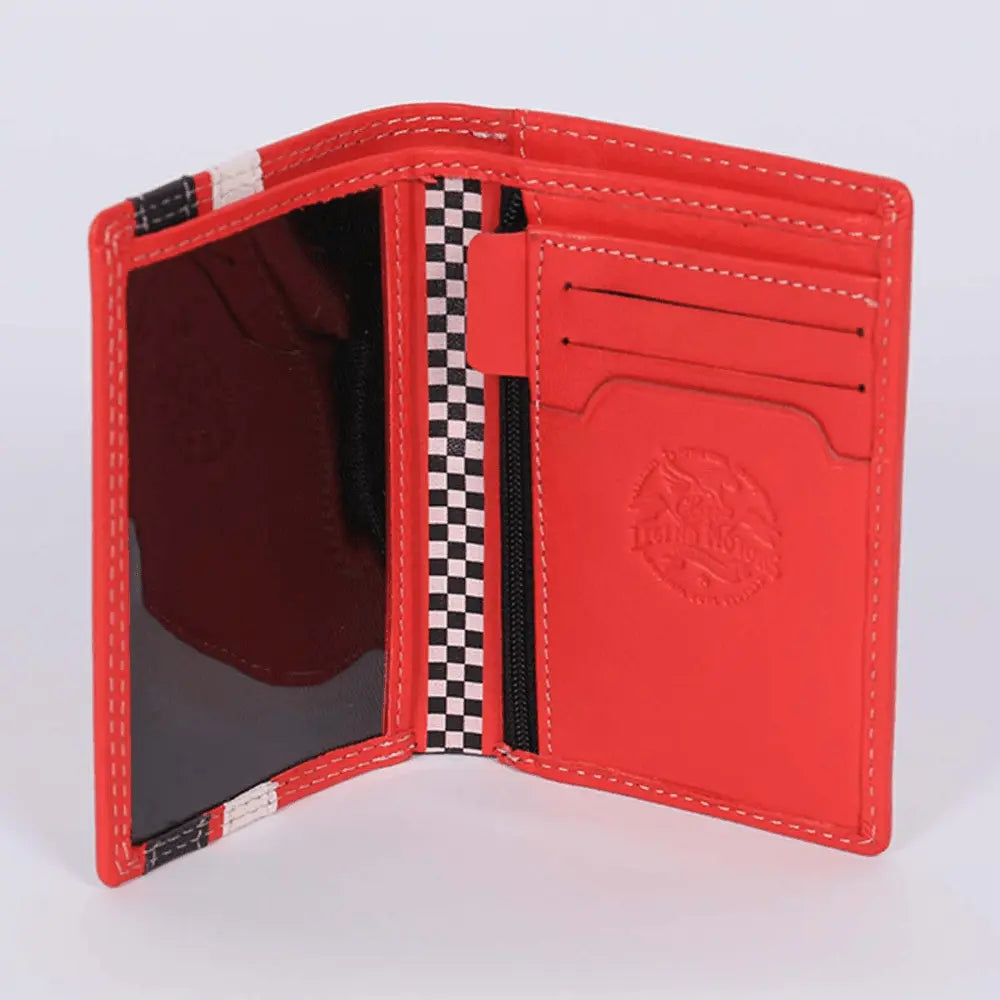 PORTEFEUILLE CHENARD ROUGE BRILLANT CUIR