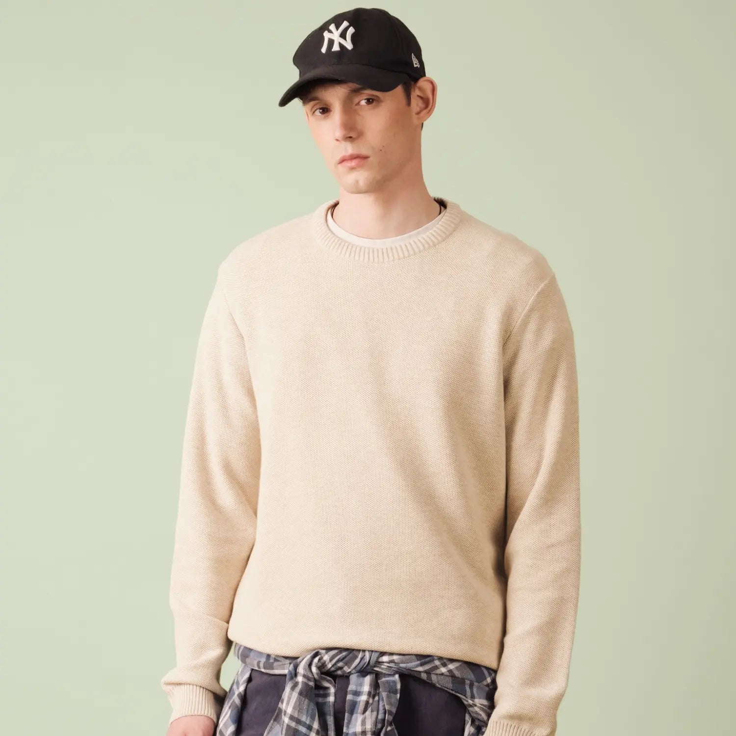 PULL AGOP COTON - BEIGE CHINÉ NITTO KNITWEAR -  Klubb