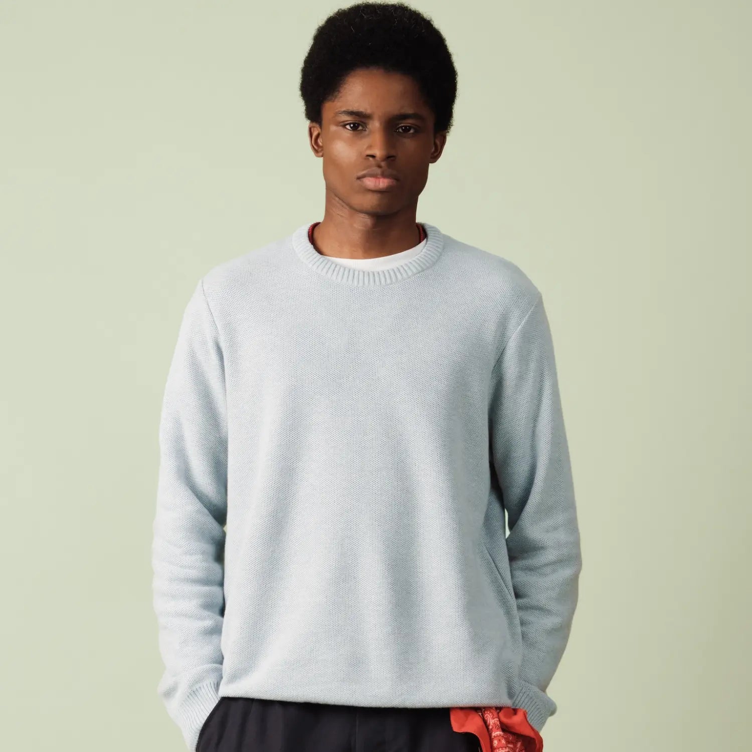 PULL AGOP COTON - LIGHT INDIGO NITTO KNITWEAR -  Klubb