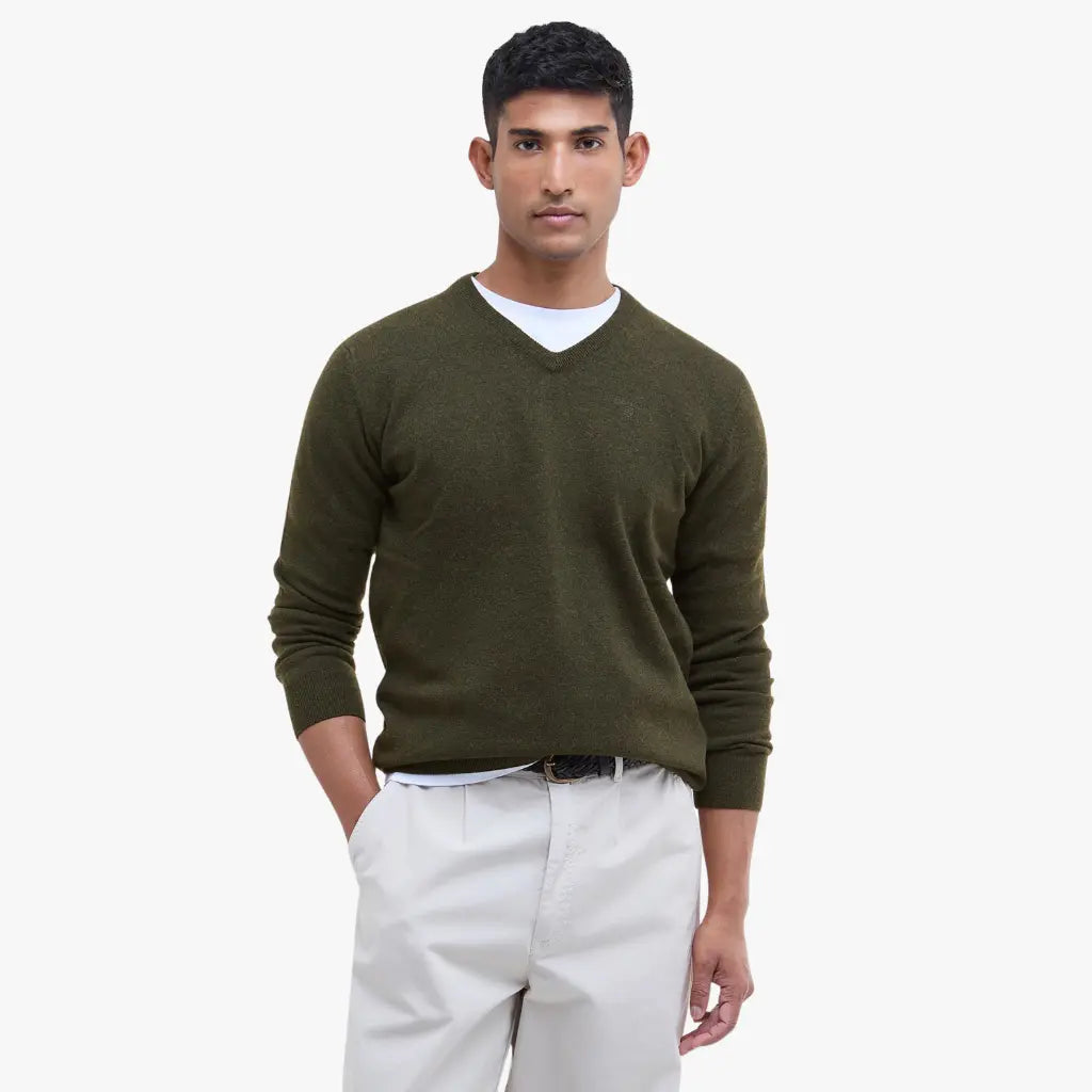 BARBOUR -  PULL COL V VERT -  Klubb