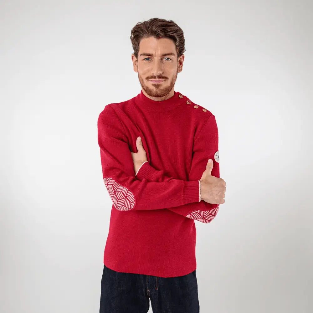 PULL GILDAS ROUGE & ECRU